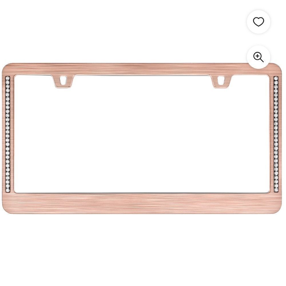 Neo Diamondesque Rose Gold License Plate Frame - Picture 7 of 7